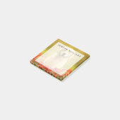 Golden Retirever in Red Flowers Post-it® Notes (Schuin)