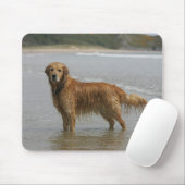 Golden Retreiver in het Zee Muismat (Met muis)