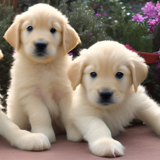 Golden Retreiver Puppies Jigzaag Puzzle Legpuzzel