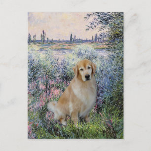 Golden Retriever10 - Aan de Seine Briefkaart