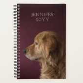 Golden Retriever 2019 Gepersonaliseerde naam Planner (Voorkant)