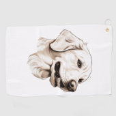Golden Retriever 2 Golfhanddoek (Horizontaal)