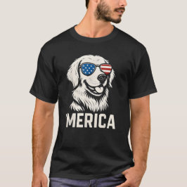 Golden Retriever 4 juli Amerikaanse zonnebril T-shirt