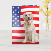 Golden Retriever, 4 juli Kaart (Gele Bloem)