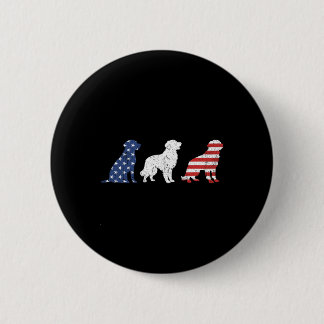 Golden Retriever 4 juli Merica _1 Ronde Button 5,7 Cm