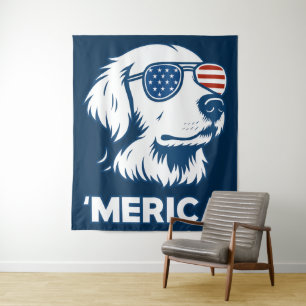 Golden Retriever 4 juli Verenigde Staten Wandkleed