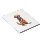 Golden Retriever 4 juli vintage patriottische T-sh Notitieblok (Schuin)
