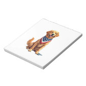 Golden Retriever 4 juli vintage patriottische T-sh Notitieblok (Gedraaid)