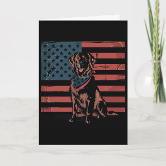Golden Retriever 4 juli Vlag van de Verenigde Stat Kaart