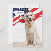 Golden Retriever 4th van juli Feestvakantie Kaart (Voorkant)