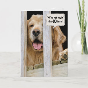 Golden Retriever 83rd Birthday Humor Kaart
