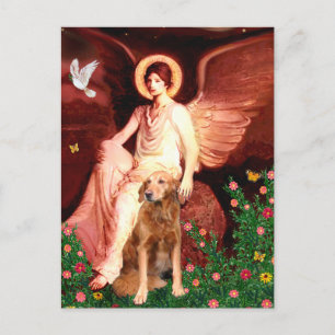 Golden Retriever 9 - Gezeten Engel Briefkaart