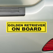 Golden Retriever aan boord Bumpersticker (Op auto)