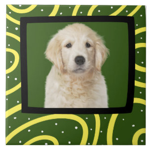 Golden Retriever aangepast foto-lijst Tegeltje