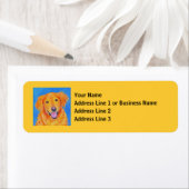 Golden Retriever Adresetiketten #2 - "Sydney" Etiket (Insitu)