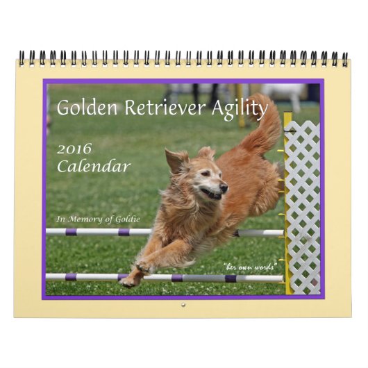 Golden Retriever Agility Agenda Kalender (Hoes)