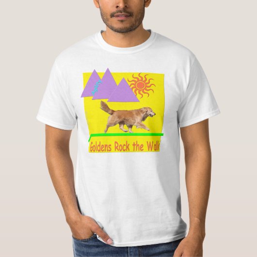 Golden Retriever Agility 'Rock' T-shirt (Voorkant)
