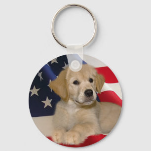Golden Retriever All American Puppy Sleutelhanger