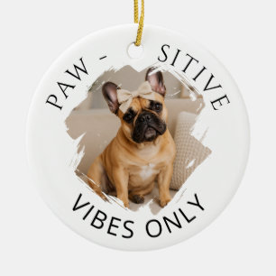 Golden Retriever alleen positieve vibes foto Keramisch Ornament