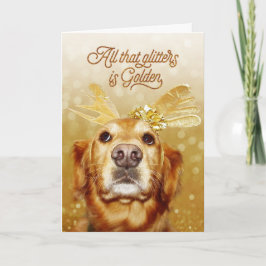 Golden Retriever alles wat glitters is Golden Feestdagen Kaart