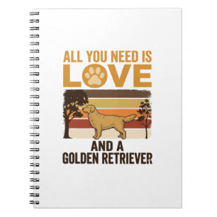 Golden Retriever Alles wat je nodig hebt is Liefde Notitieboek