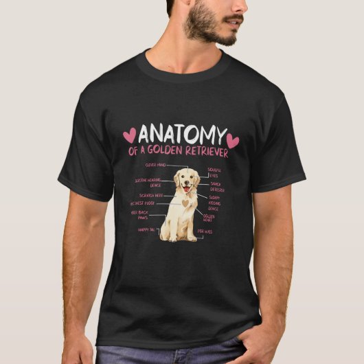 Golden Retriever Anatomy A Cute Guide 1 T-shirt (Voorkant)