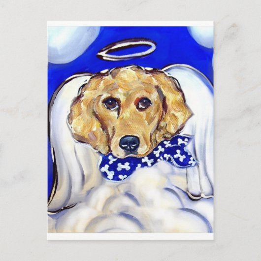Golden Retriever Angel Briefkaart (Voorkant)