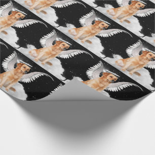 Golden Retriever Angel Dog met Halo en Wings Cadeaupapier