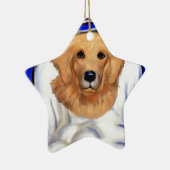 Golden Retriever Angel Keramisch Ornament (Rechts)
