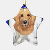 Golden Retriever Angel Keramisch Ornament (Links)