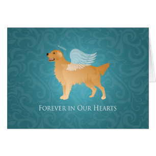 Golden Retriever Angel Pet Memorial Sympathy Card