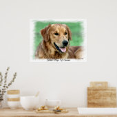 Golden Retriever Art Gifts Poster (Keuken)