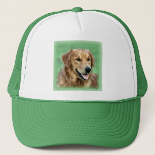 Golden Retriever Art Gifts Trucker Pet