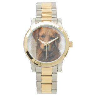 Golden Retriever Art Horloge