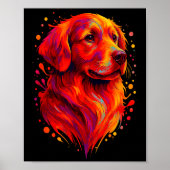 Golden Retriever Art Rtrait For Dog Owners  Poster (Voorkant)