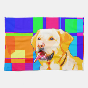 Golden Retriever Art Theedoek