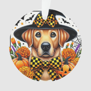Golden Retriever avec chapeau de sorcière par citr