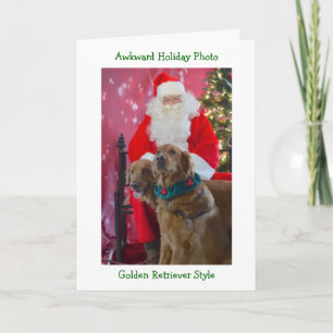 Golden Retriever Awkward Carte de Noël