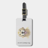 Golden Retriever Bagagelabel (Voorkant verticaal)