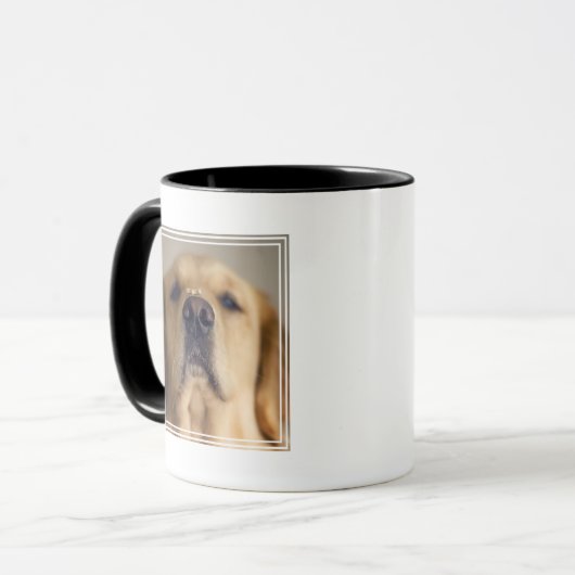 Golden Retriever Balancing Treat on Nose Mok (Voorkant links)