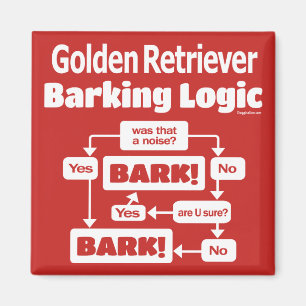 Golden Retriever Barking Logic Magneet
