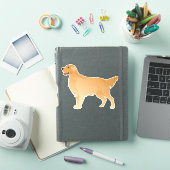 Golden Retriever Basic Hondenras Silhouette Sticker (iPad Cover)