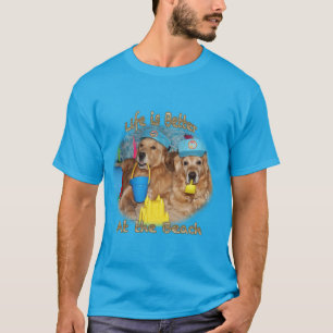 Golden Retriever Beach Babies T-shirt