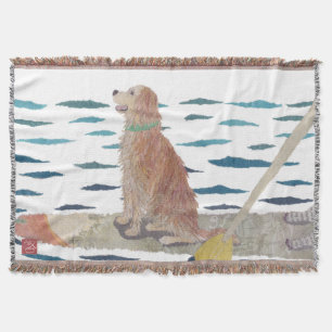 Golden Retriever, Beach Dog Deken