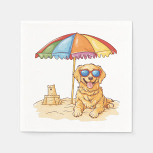 Golden Retriever Beach Dog Servet
