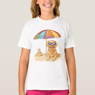 Golden Retriever Beach Dog T-shirt