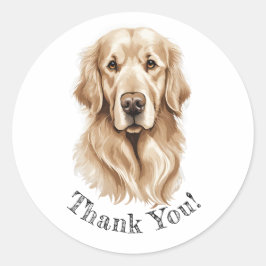 Golden Retriever Bedankt! Stickers