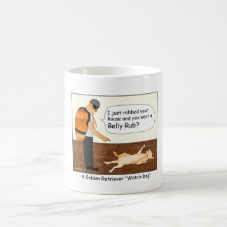 Golden Retriever Bekijk de Mok van de Dog Cartoon