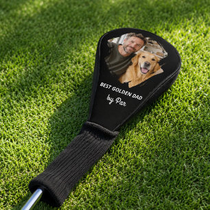 Golden Retriever Beste Papa Foto Vader Zwart Golfheadcover