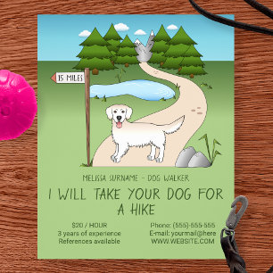 Golden Retriever Bij Een Wandelpad - Hondenuitlate Flyer